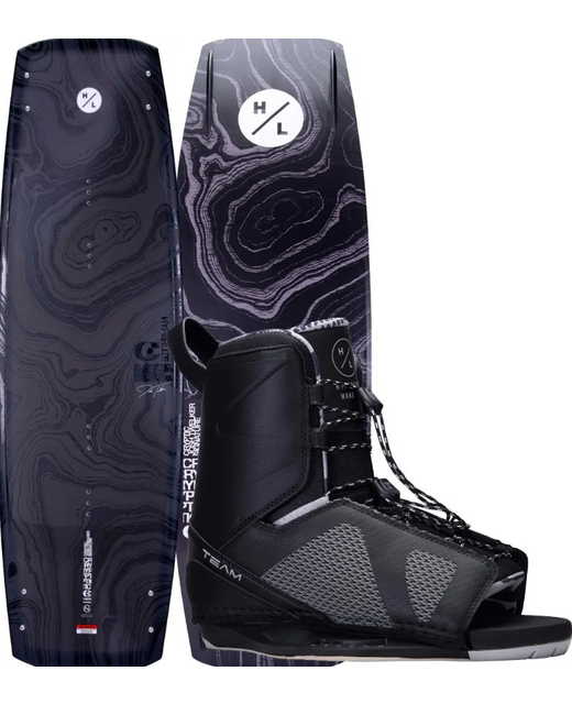 Hyperlite 2024 Cryptic + 2024 Team Open Toe Wakeboard Package