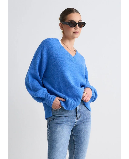 Ivy + Jack Harvest Azure V Neck Knit 