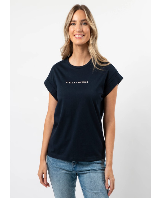 Stella+Gemma Cuff Sleeve Logo Tee