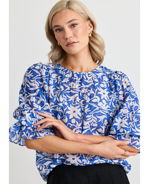 Ivy+Jack Candid Batik Crew Neck Top