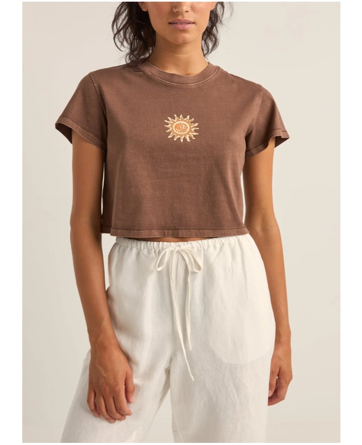 Rythm Sunshine Crop Crew Tee