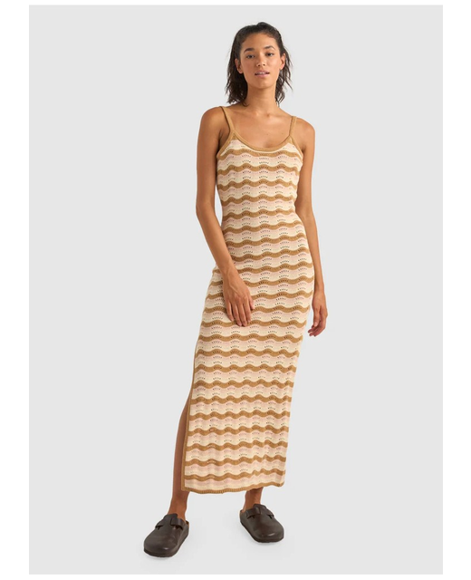 Rhythm Aries Stripe Knit Midi Dress