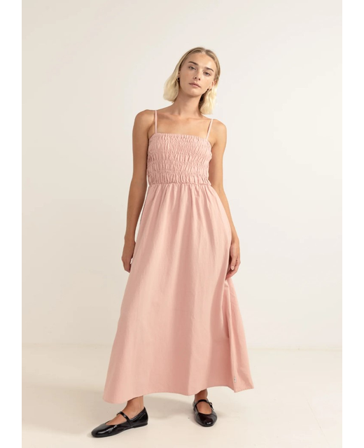 Rhythm Classic Shirred Midi Dress 